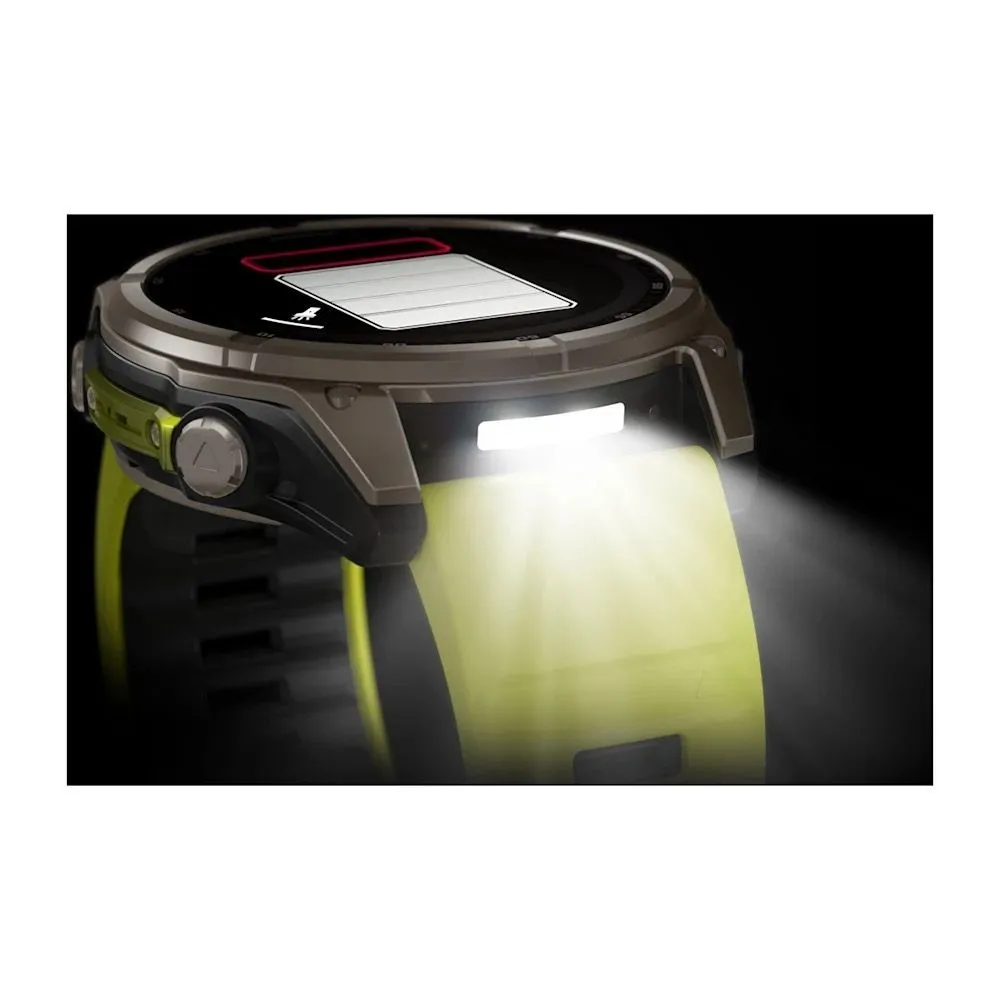 Часы Garmin Fenix 8 - 51 mm Solar Sapphire Titanium Amp Yellow / Graphite