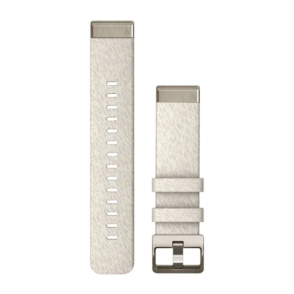 Ремешок Garmin Quickfit 20 Watch Band Cream Heathered Nylon with Soft Gold Hardware