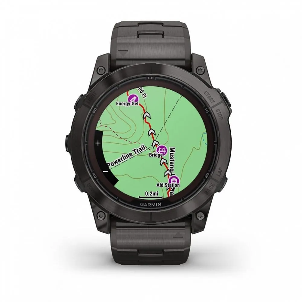 Часы Garmin Fenix 7X Pro - Sapphire Solar Carbon Gray DLC Titanium / Vented Titanium Band