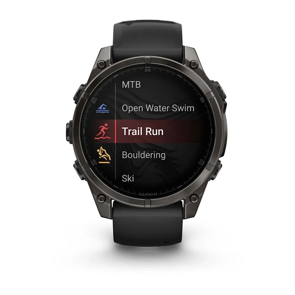 Часы Garmin Fenix 8 - 47 mm AMOLED Sapphire Carbon Gray DLC Titanium Black / Pebble Gray