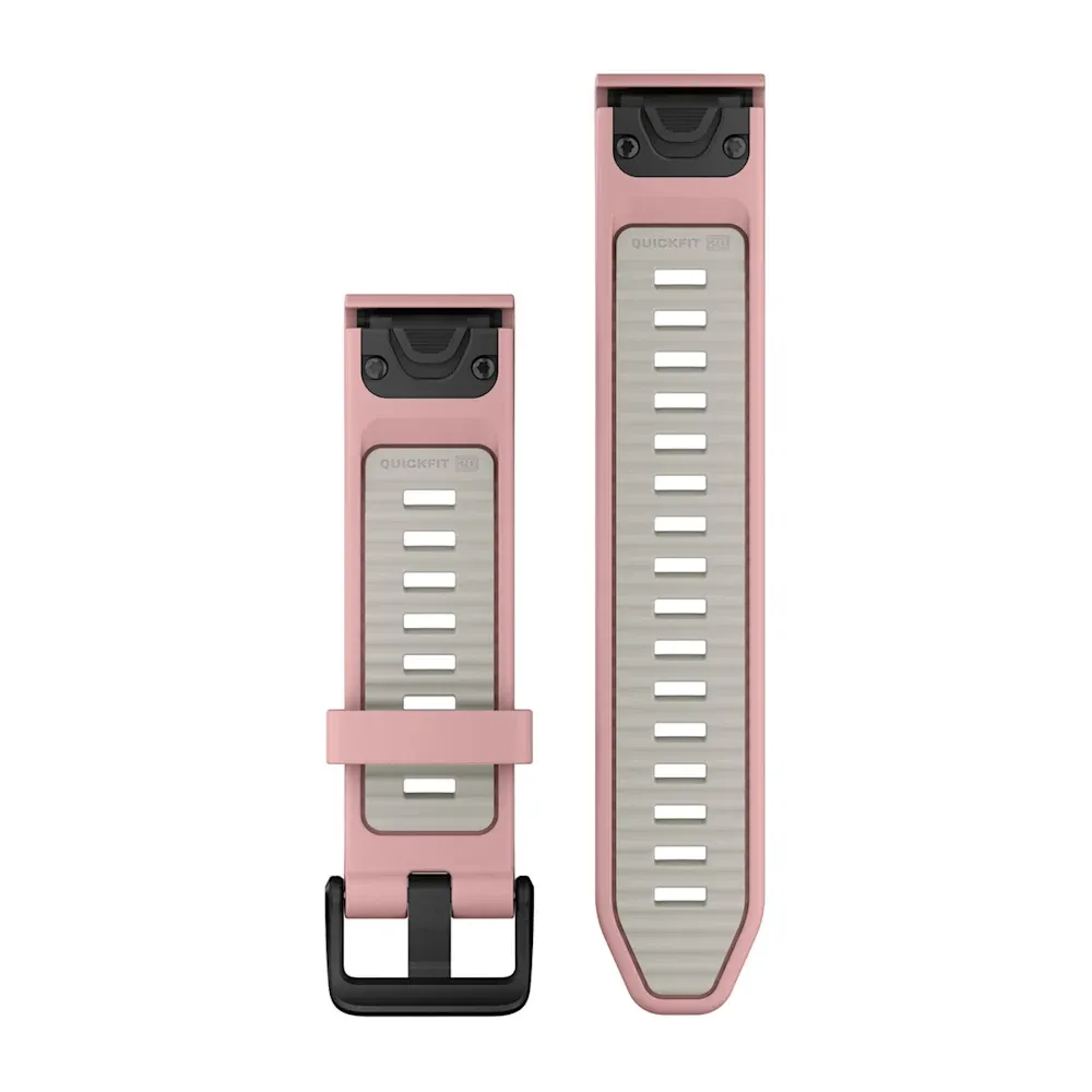 Ремешок Garmin Quickfit 20 Watch Band Dust Rose/Fog Gray Silicone