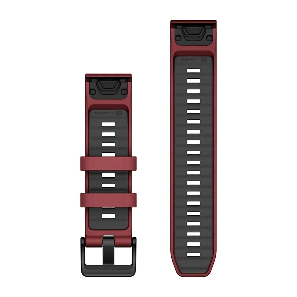 Ремешок Garmin Quickfit 22 Watch Band Marsala/Graphite Silicone