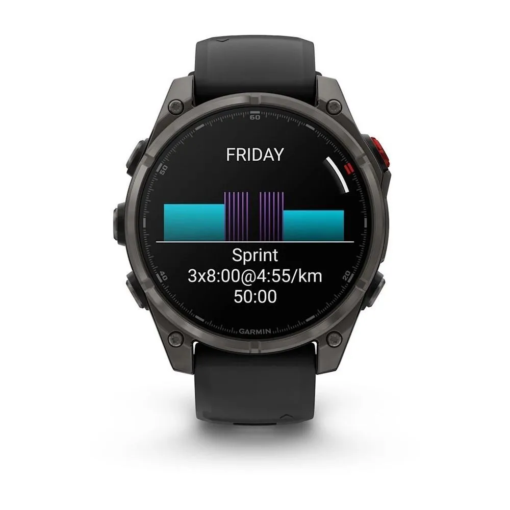 Часы Garmin Fenix 8 Pro - 47 mm AMOLED Sapphire Titanium Graphite / Black