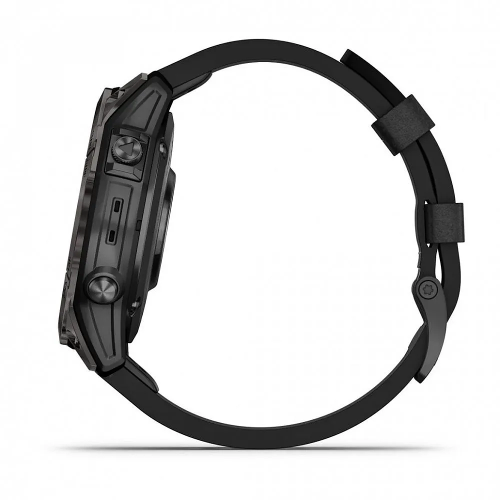 Часы Garmin Epix Pro (Gen 2) Sapphire Edition 47 mm Carbon Gray DLC Titanium Black Leather Band