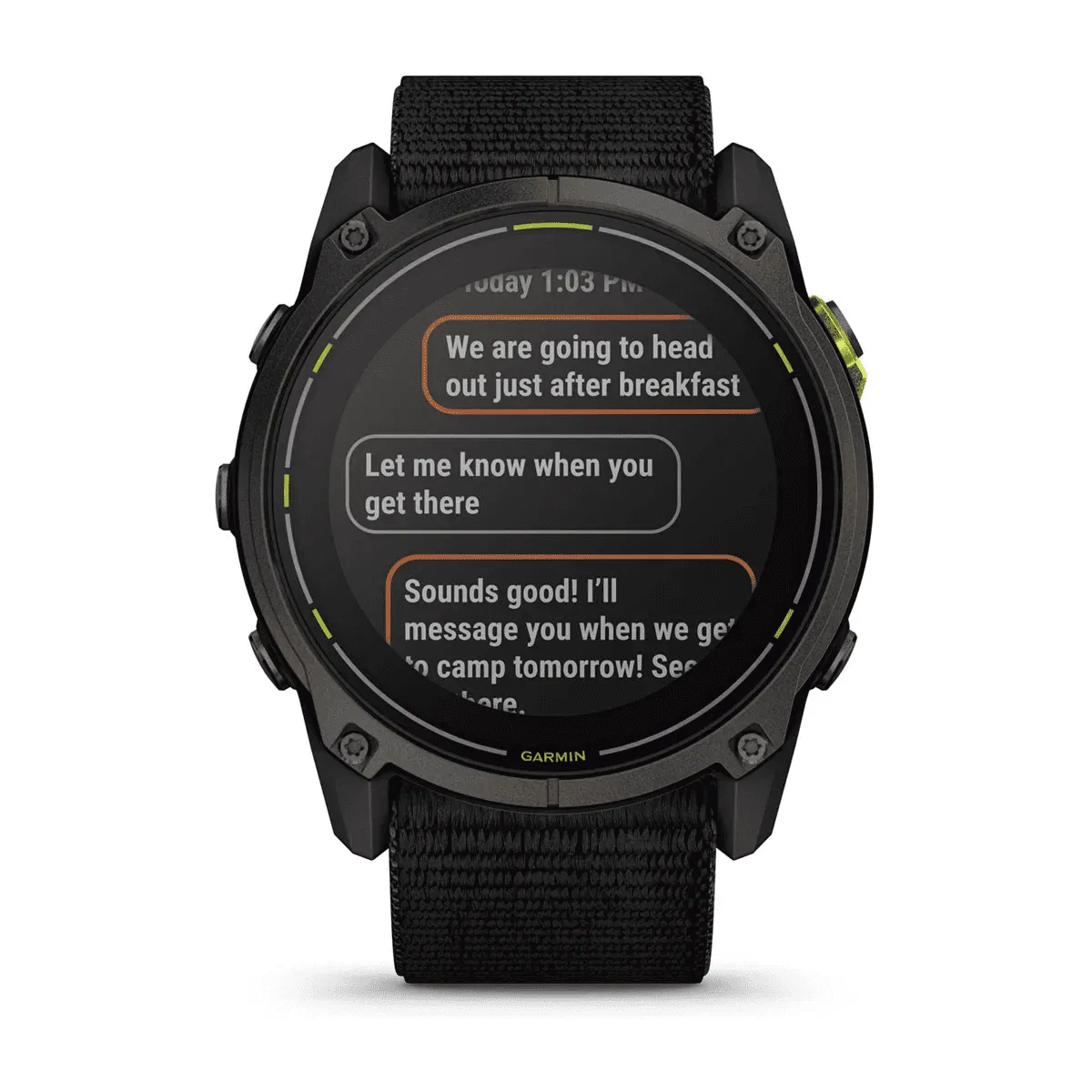 Часы Garmin Enduro 3 - 51 mm Solar Sapphire Carbon Gray DLC Titanium / Black UltraFit Nylon Strap