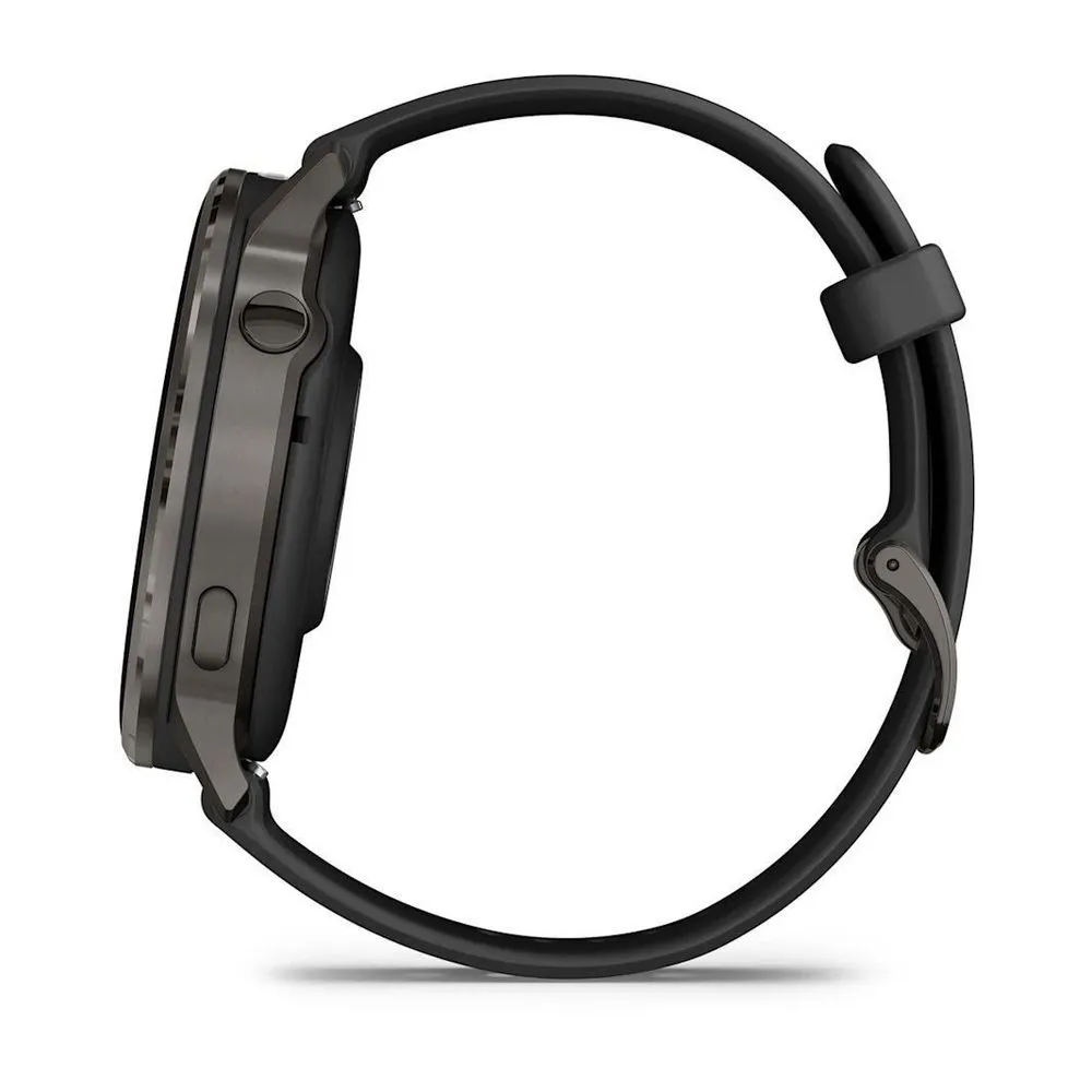 Часы Garmin Venu 4 - 45mm Slate / Black Silicone