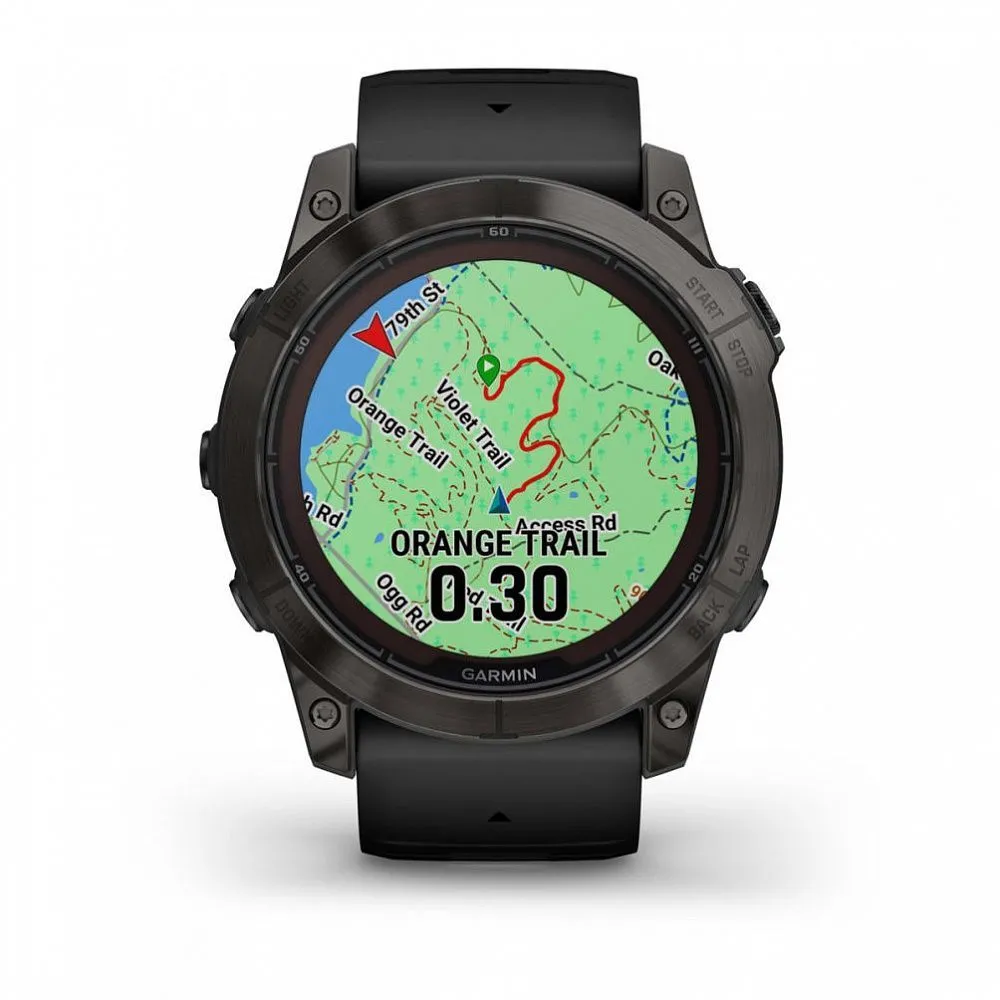 Часы Garmin Fenix 7X Pro - Sapphire Solar Carbon Gray DLC Titanium