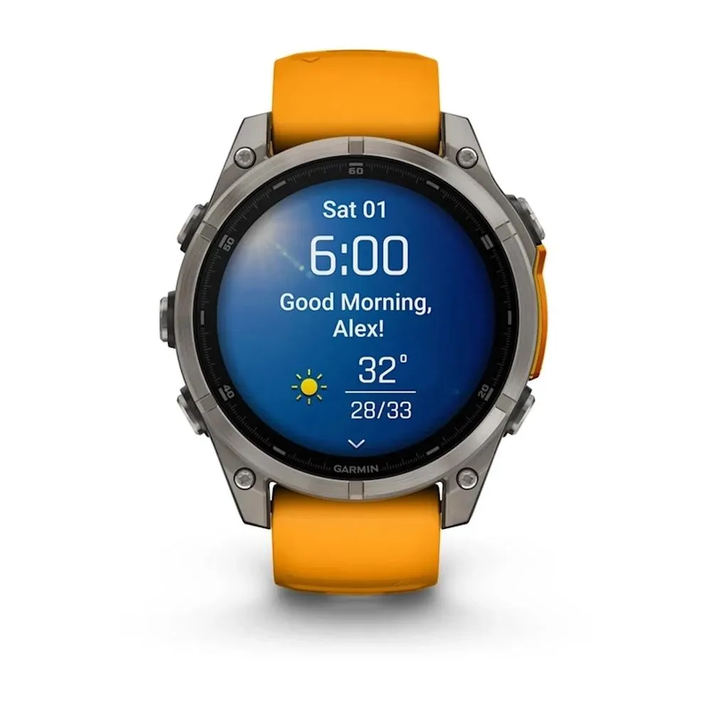 Часы Garmin Fenix 8 - 47 mm AMOLED Sapphire Titanium Spark Orange / Graphite Б/У