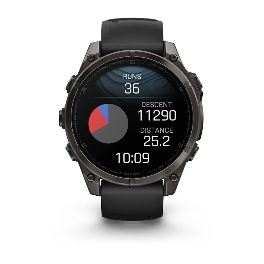 Часы Garmin Fenix 8 - 47 mm AMOLED Sapphire Carbon Gray DLC Titanium Black / Pebble Gray