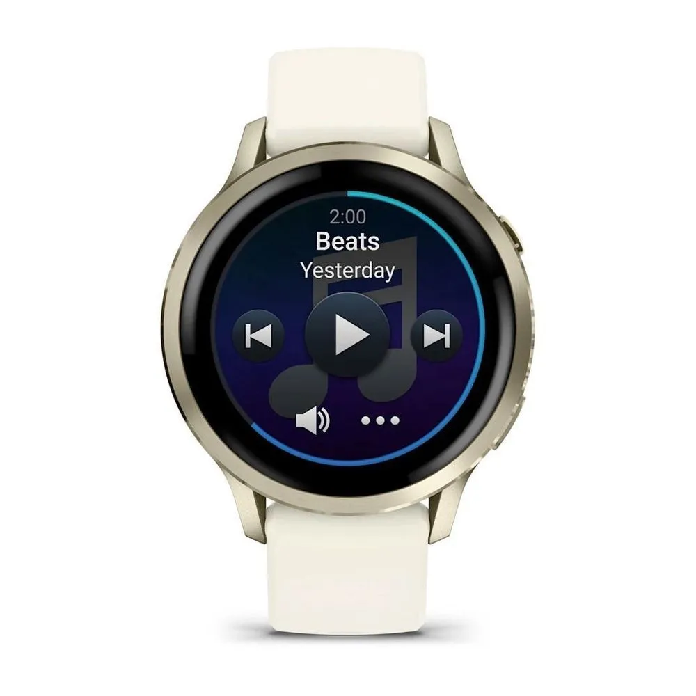 Часы Garmin Venu 4 - 41mm Lunar Gold / Bone Silicone