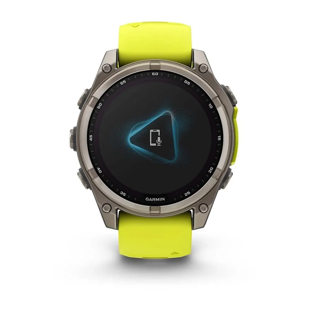 Часы Garmin Fenix 8 - 47 mm Solar Sapphire Titanium Amp Yellow / Graphite