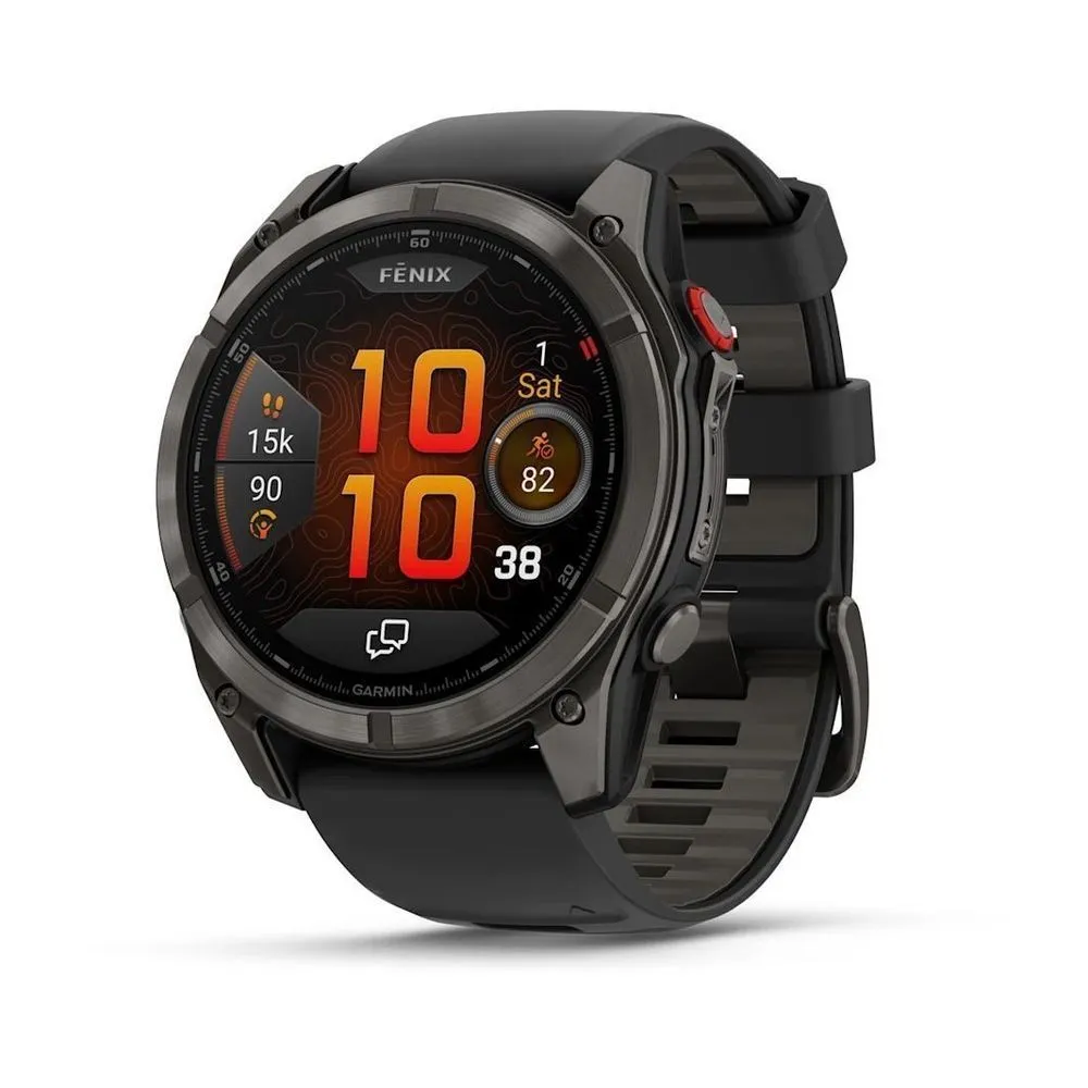 Часы Garmin Fenix 8 Pro - 51 mm AMOLED Sapphire Carbon Gray DLC Titanium Black / Pebble Gray