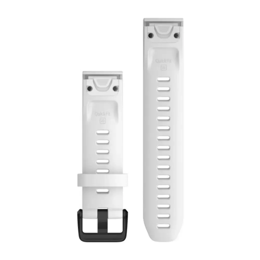 Ремешок Garmin Quickfit 20 Watch Band White Silicone with Black Hardware