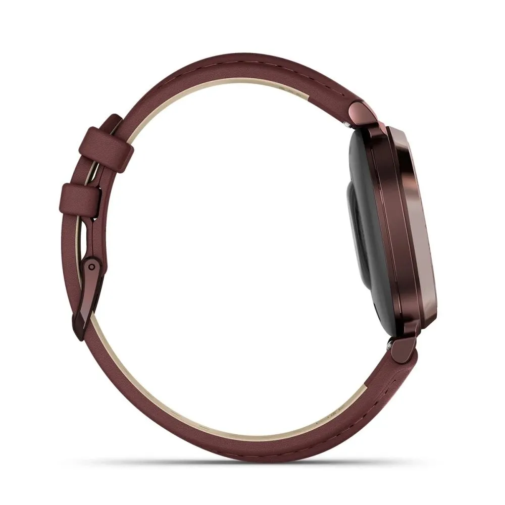 Часы Garmin Lily 2 Classic Dark Bronze Mulberry Leather Band