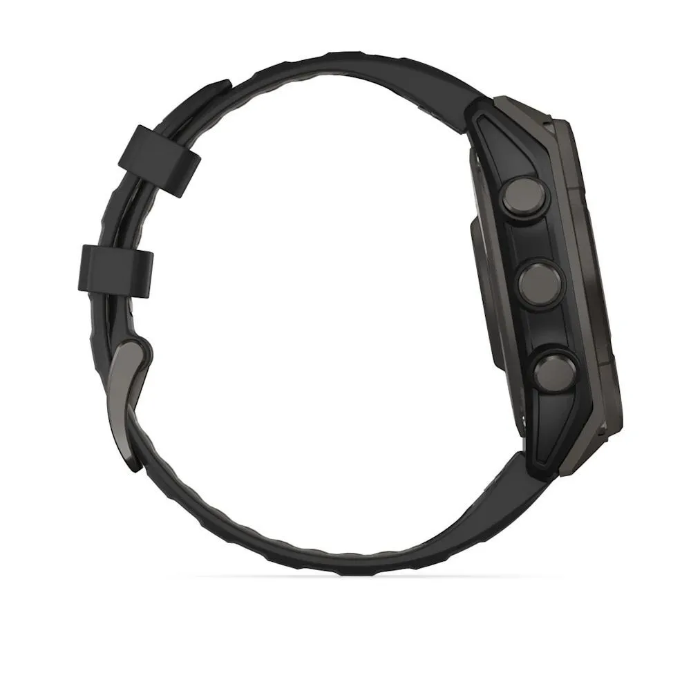 Часы Garmin Fenix 8 - 47 mm Solar Sapphire Carbon Gray DLC Titanium Black / Pebble Gray