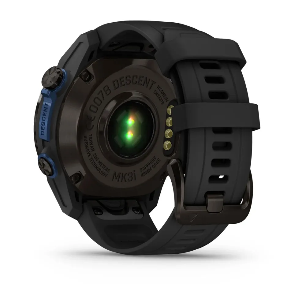 Часы Garmin Descent Mk3i - 43 mm Carbon Gray DLC Titanium / Black Silicone Band