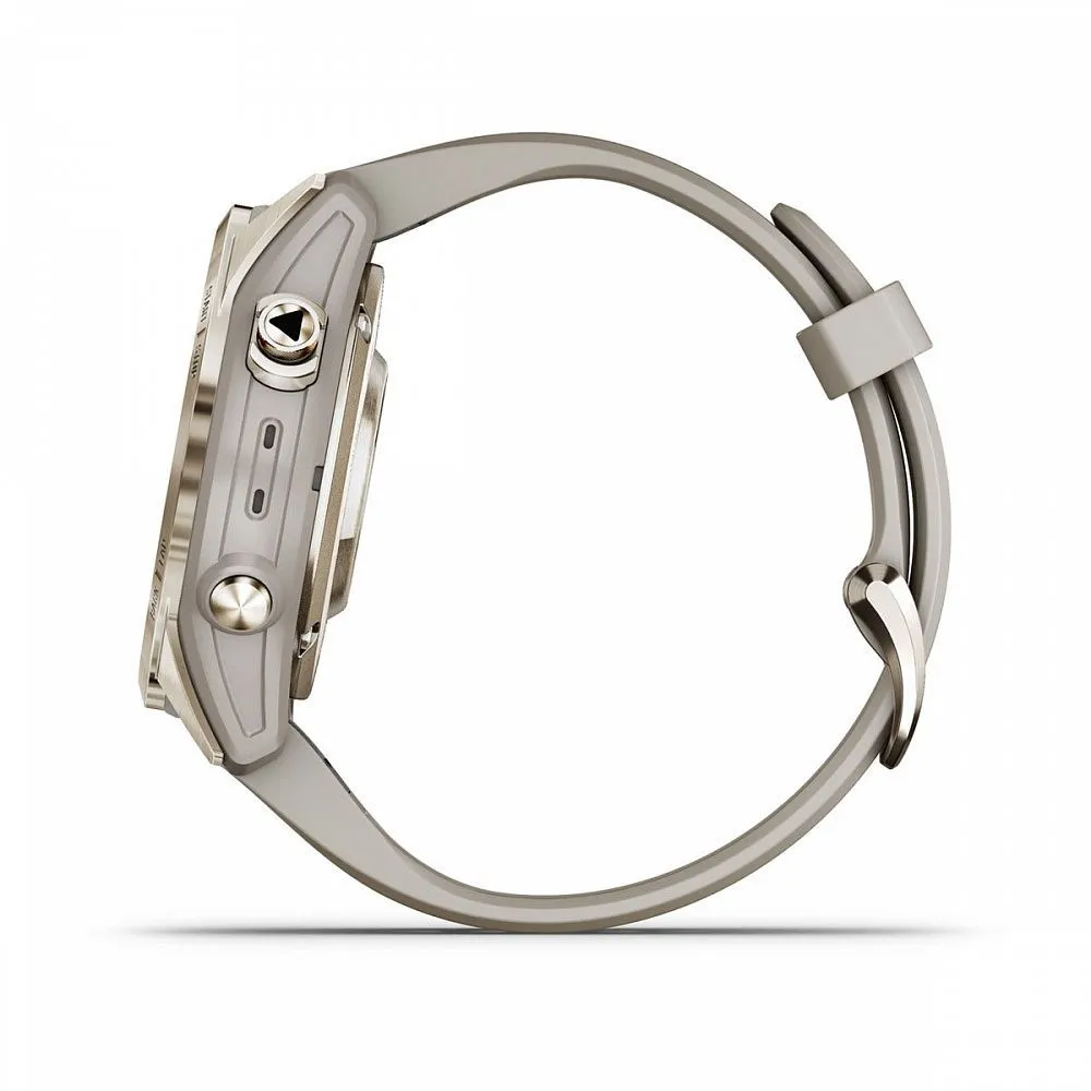 Часы Garmin Fenix 7S Pro - Sapphire Solar Soft Gold