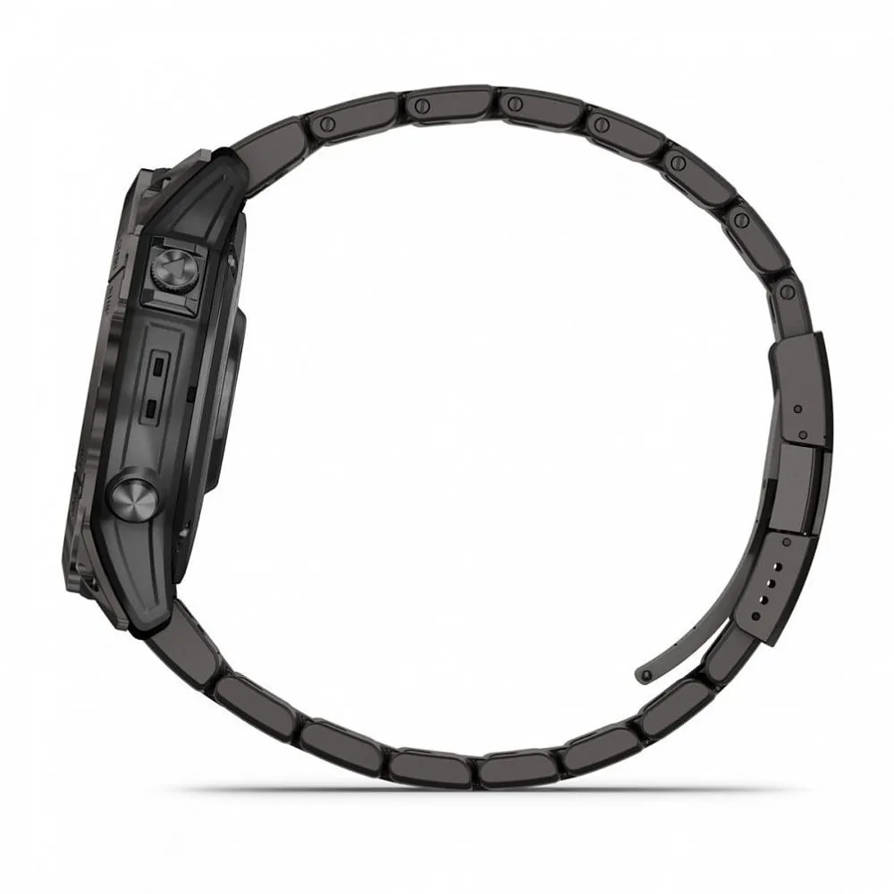 Часы Garmin Fenix 7X Pro - Sapphire Solar Carbon Gray DLC Titanium / Vented Titanium Band