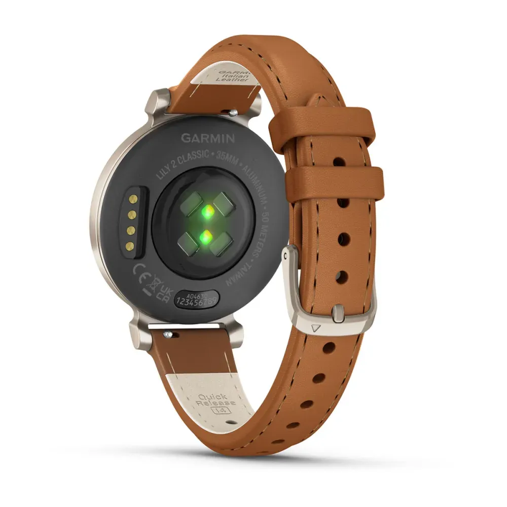 Часы Garmin Lily 2 Classic Cream Gold Tan Leather Band