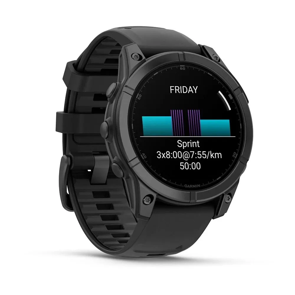 Часы Garmin Fenix E - 47 mm AMOLED Slate Gray Steel / Black