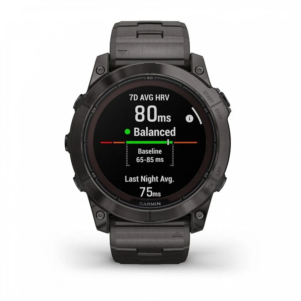 Часы Garmin Fenix 7X Pro - Sapphire Solar Carbon Gray DLC Titanium / Vented Titanium Band