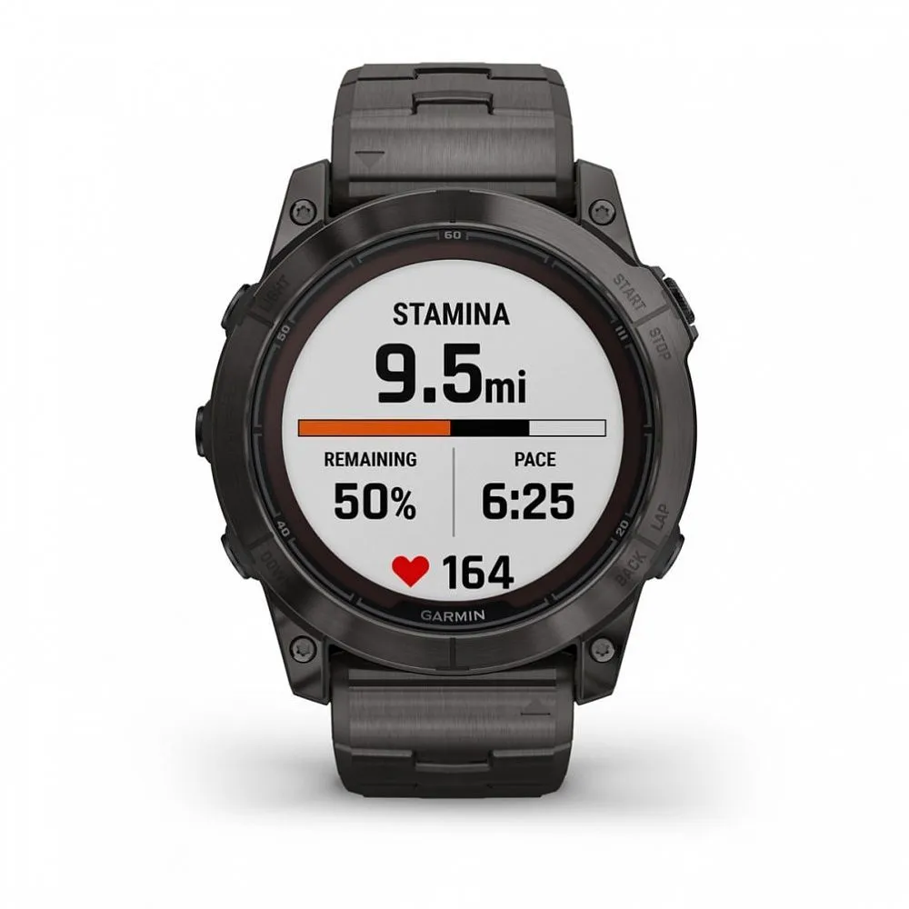 Часы Garmin Fenix 7X Pro - Sapphire Solar Carbon Gray DLC Titanium / Vented Titanium Band