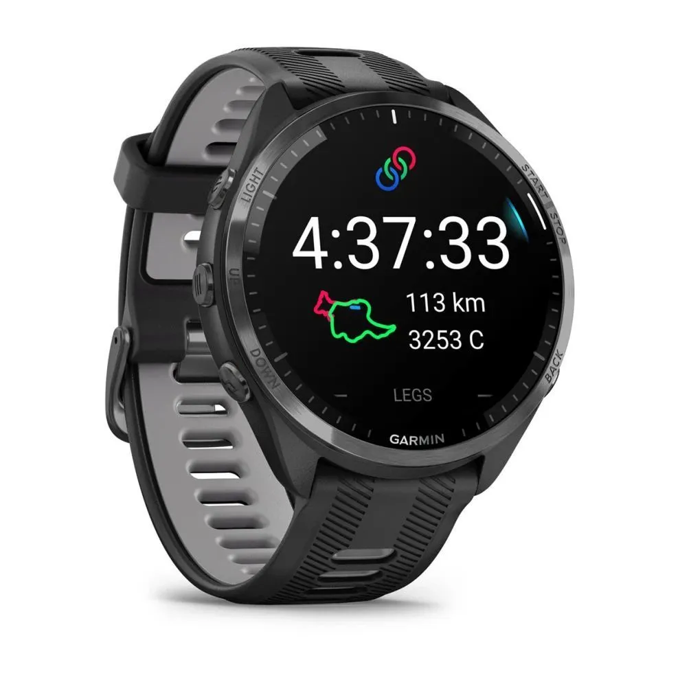 Часы Garmin Forerunner 965 Amoled Black/Powder Gray Titanium