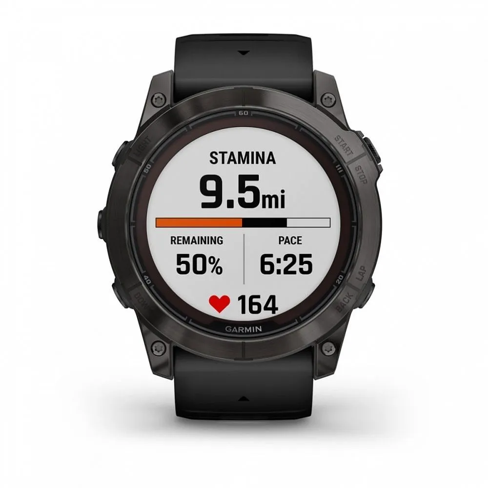 Часы Garmin Fenix 7X Pro - Sapphire Solar Carbon Gray DLC Titanium
