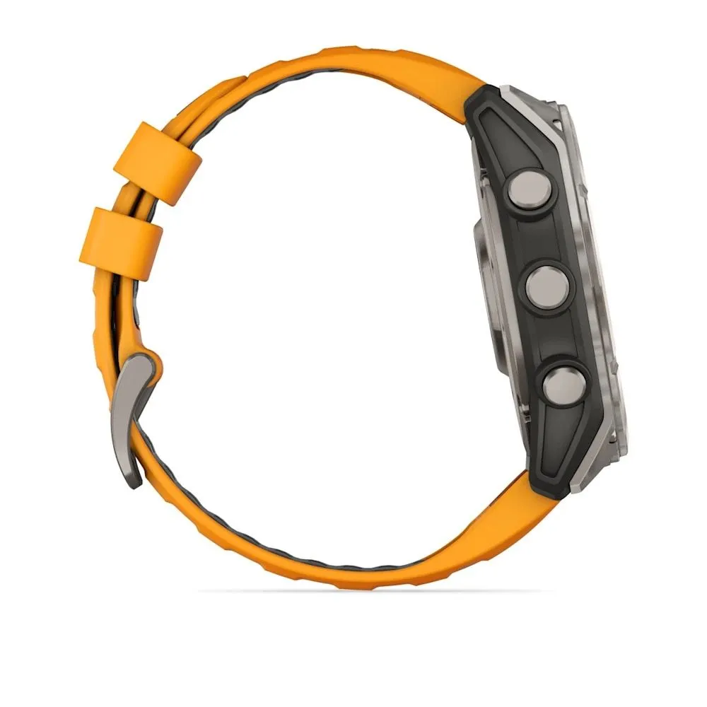 Часы Garmin Fenix 8 - 51 mm AMOLED Sapphire Titanium Spark Orange / Graphite