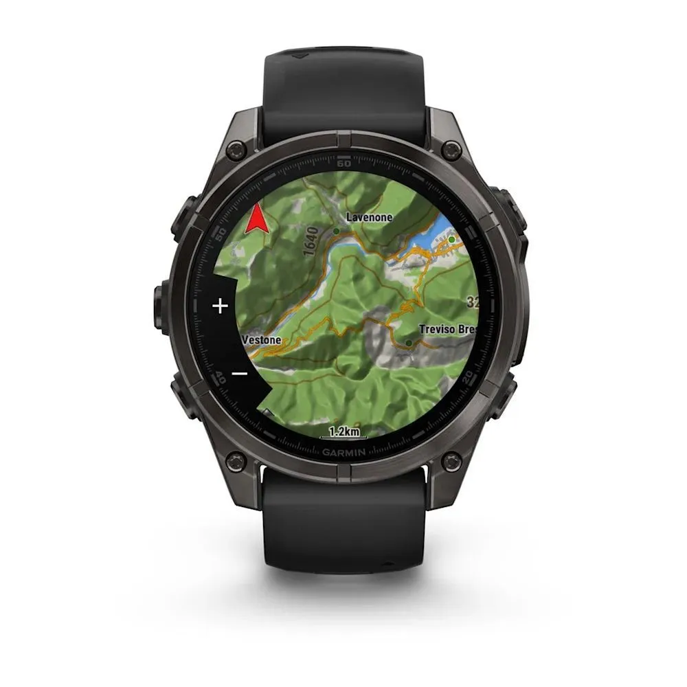 Часы Garmin Fenix 8 - 47 mm AMOLED Sapphire Carbon Gray DLC Titanium Black / Pebble Gray