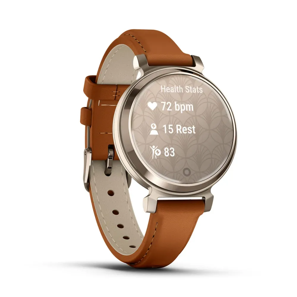 Часы Garmin Lily 2 Classic Cream Gold Tan Leather Band