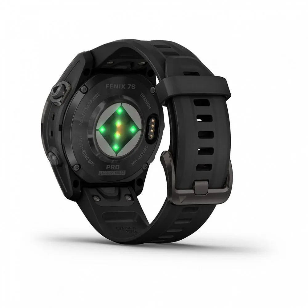 Часы Garmin Fenix 7S Pro - Sapphire Solar Carbon Gray DLC Titanium