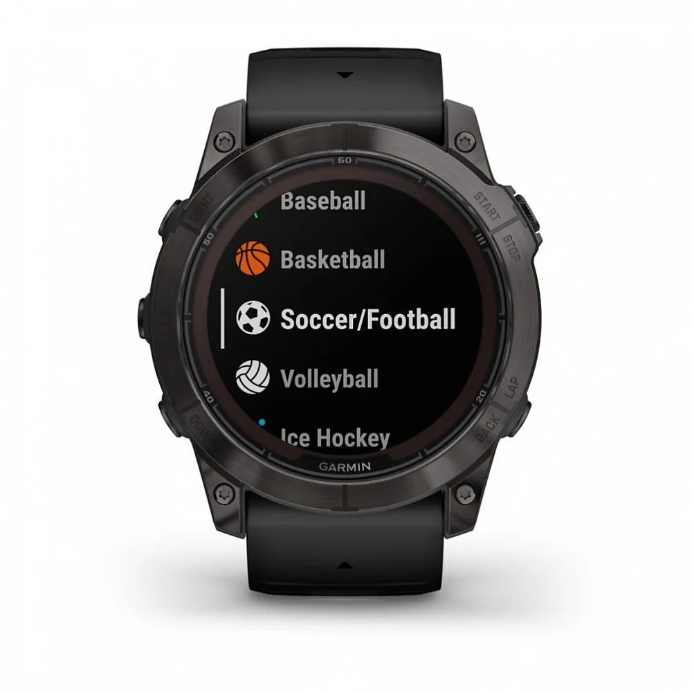 Часы Garmin Fenix 7X Pro - Sapphire Solar Carbon Gray DLC Titanium