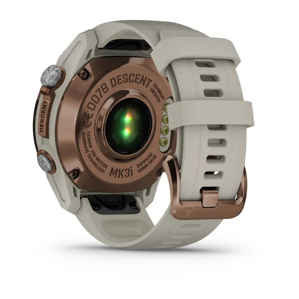 Часы Garmin Descent Mk3i - 43 mm Bronze PVD Titanium / French Gray Silicone Band