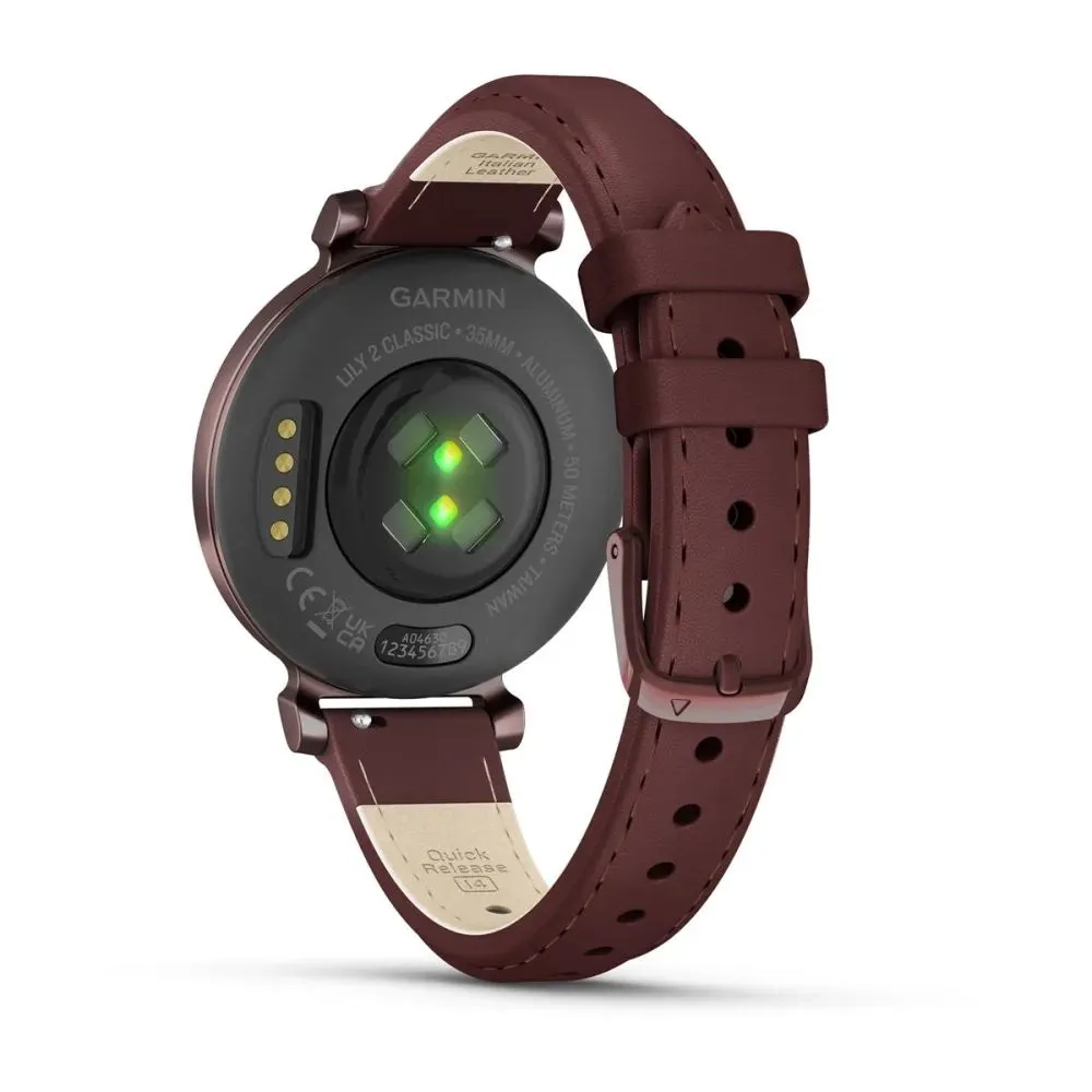 Часы Garmin Lily 2 Classic Dark Bronze Mulberry Leather Band