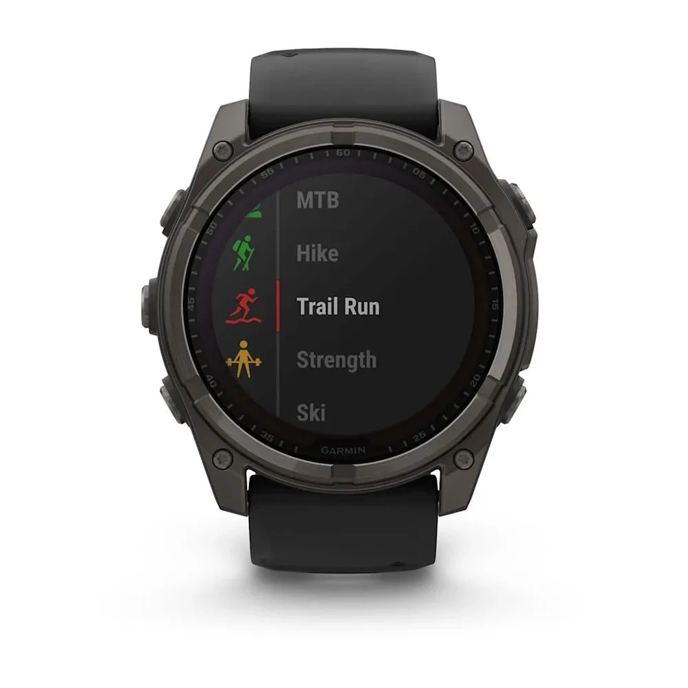 Часы Garmin Fenix 8 - 51 mm Solar Sapphire Carbon Gray DLC Titanium Black / Pebble Gray