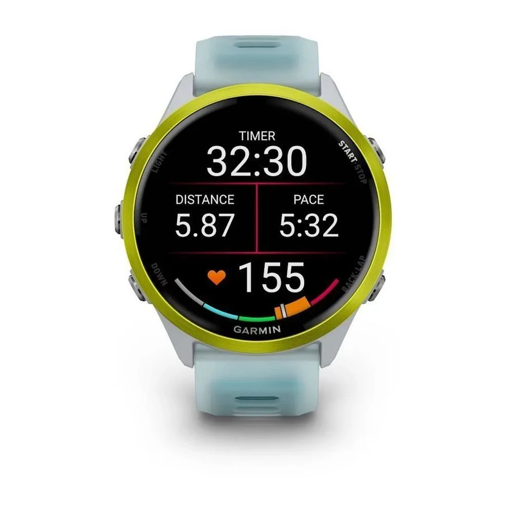 Часы Garmin Forerunner 570 - 47 mm Amp Yellow Aluminum Translucent Whitestone / Turquoise