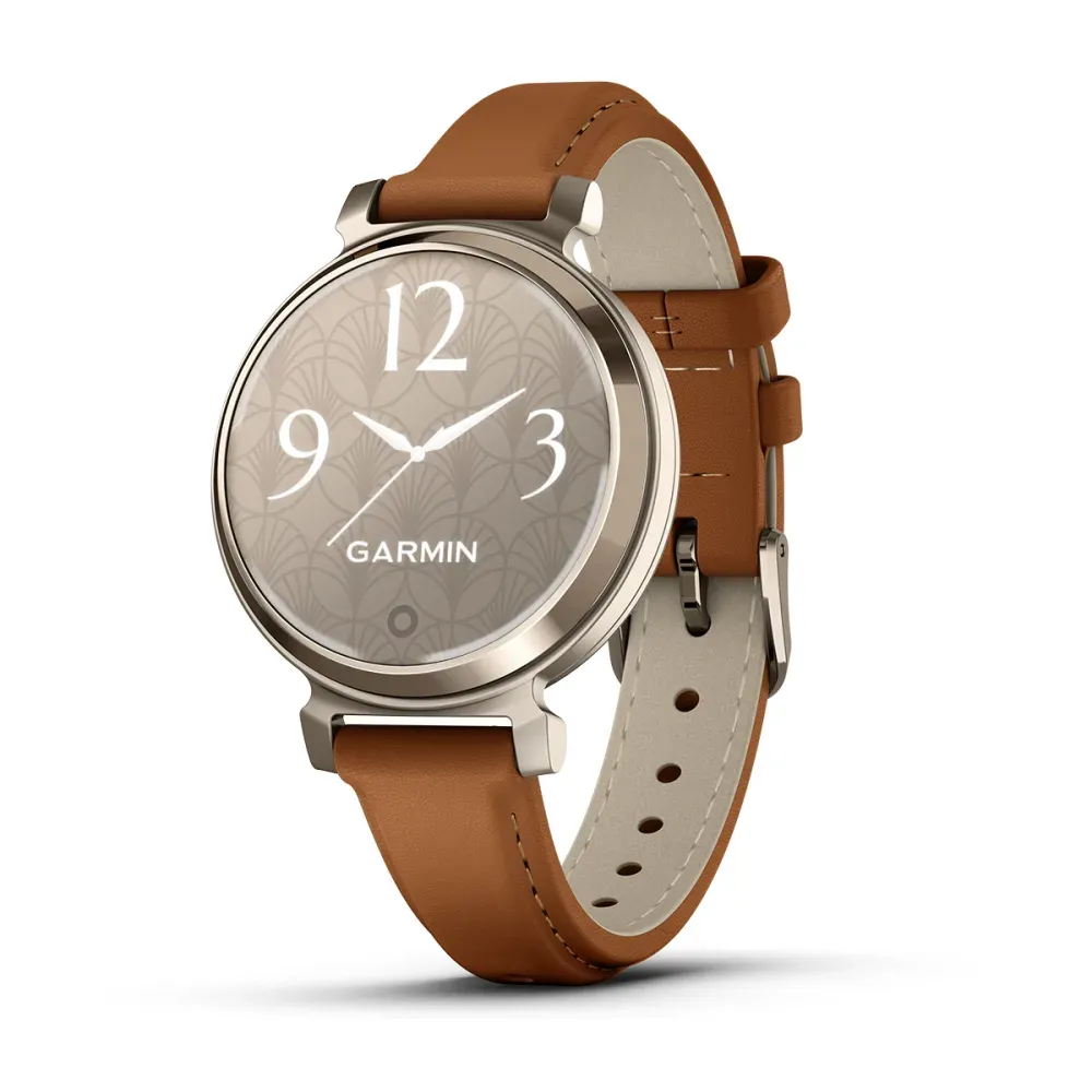 Часы Garmin Lily 2 Classic Cream Gold Tan Leather Band
