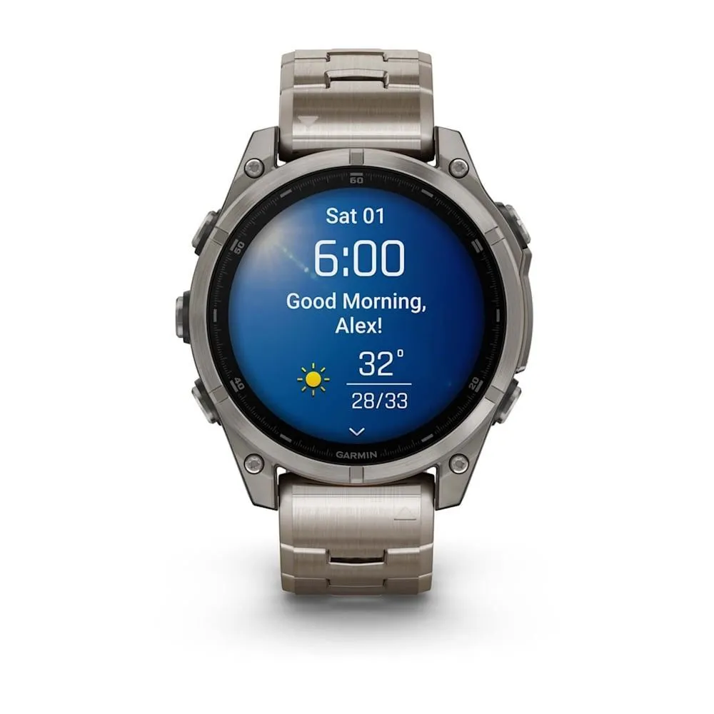 Часы Garmin Fenix 8 - 47 mm AMOLED Sapphire Titanium / Vented Titanium Band