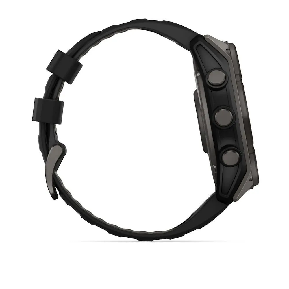 Часы Garmin Fenix 8 - 51 mm Solar Sapphire Carbon Gray DLC Titanium Black / Pebble Gray