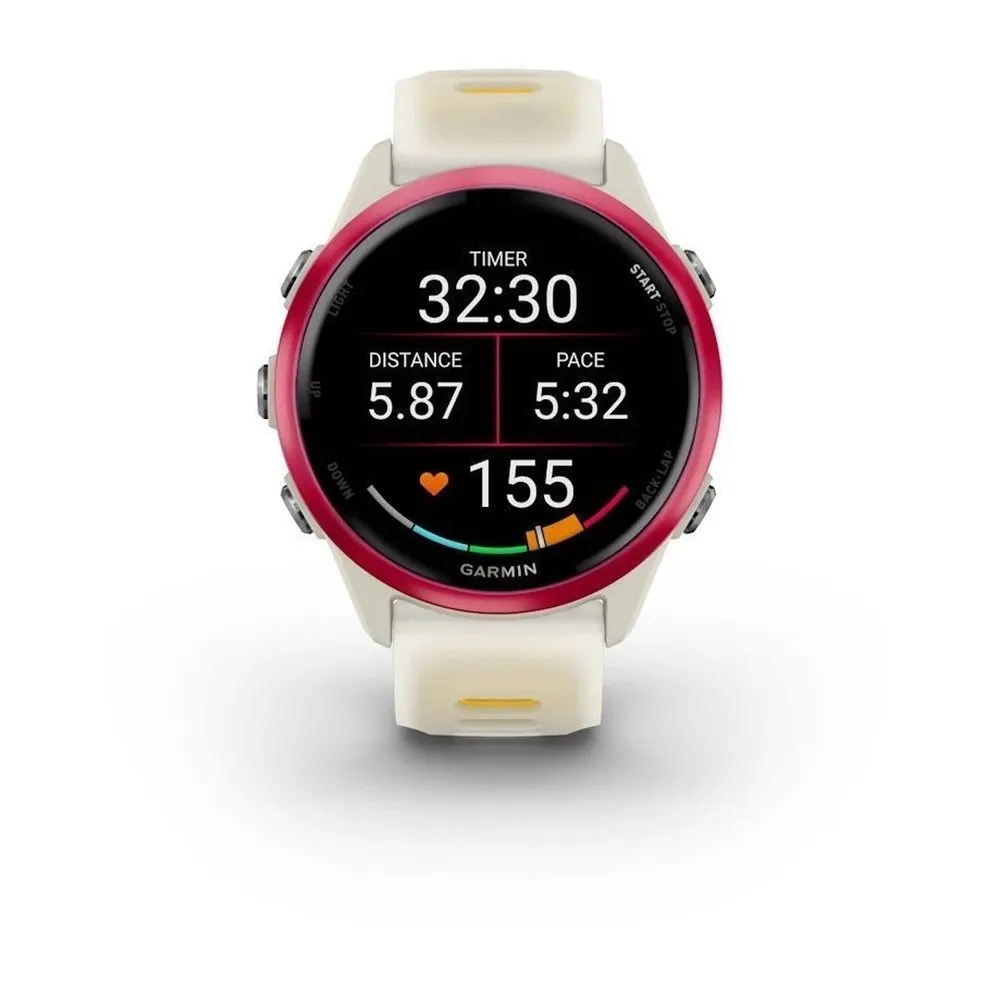 Часы Garmin Forerunner 570 - 42 mm Raspberry Aluminum Translucent Bone / Mango
