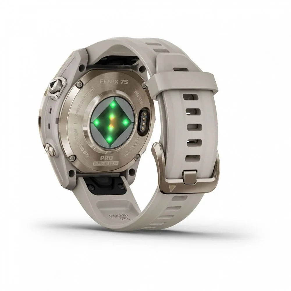 Часы Garmin Fenix 7S Pro - Sapphire Solar Soft Gold