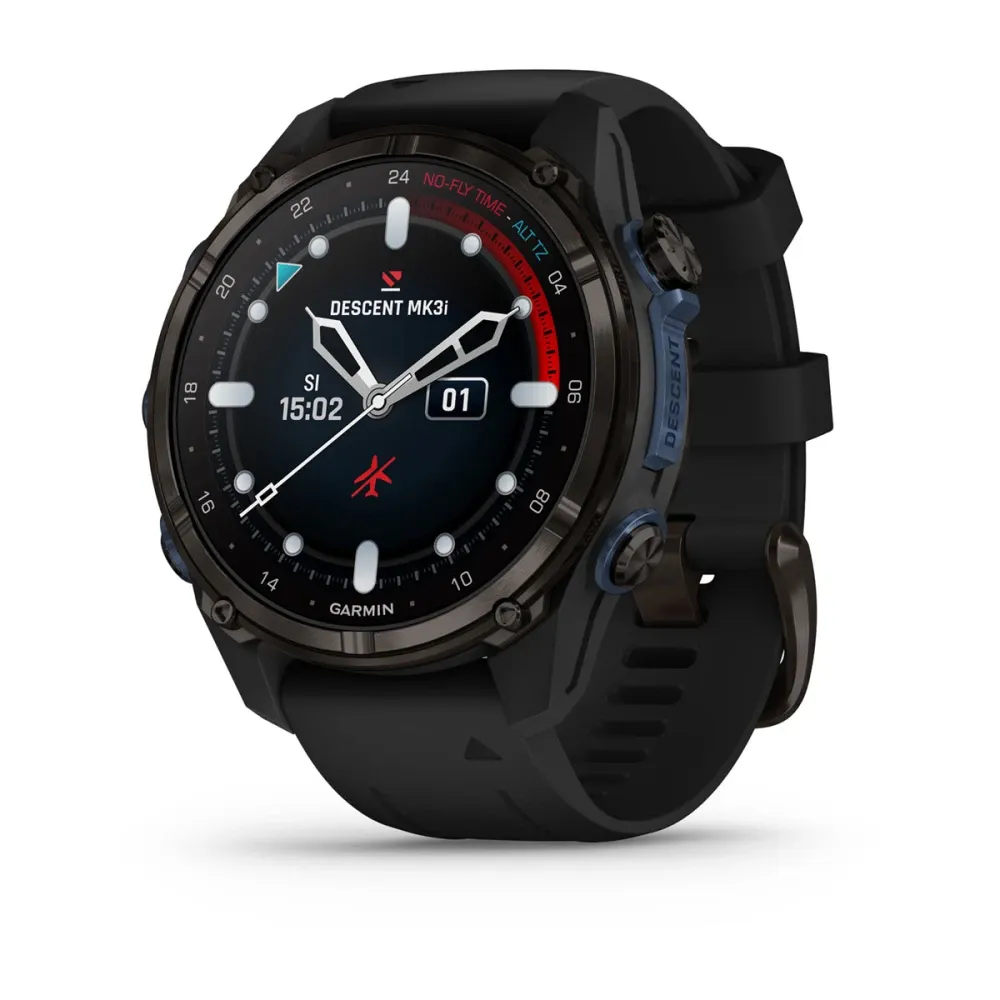 Часы Garmin Descent Mk3i - 43 mm Carbon Gray DLC Titanium / Black Silicone Band