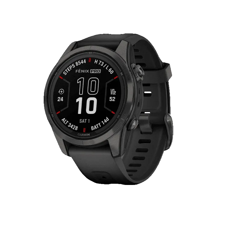 Часы Garmin Fenix 7S Pro - Sapphire Solar Carbon Gray DLC Titanium