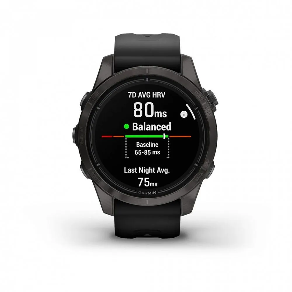 Часы Garmin Epix Pro (Gen 2) Sapphire Edition 42 mm Carbon Gray DLC Titanium