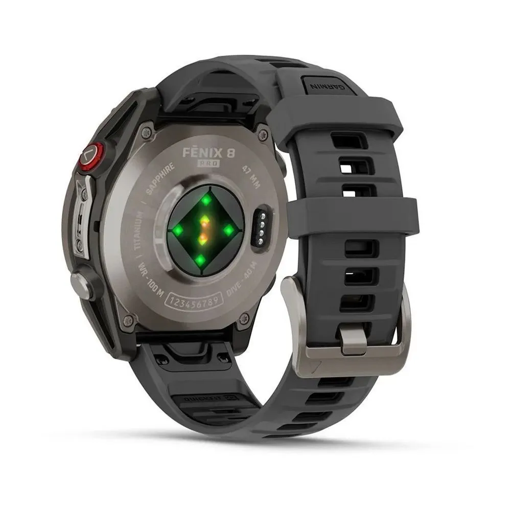 Часы Garmin Fenix 8 Pro - 47 mm AMOLED Sapphire Titanium Graphite / Black