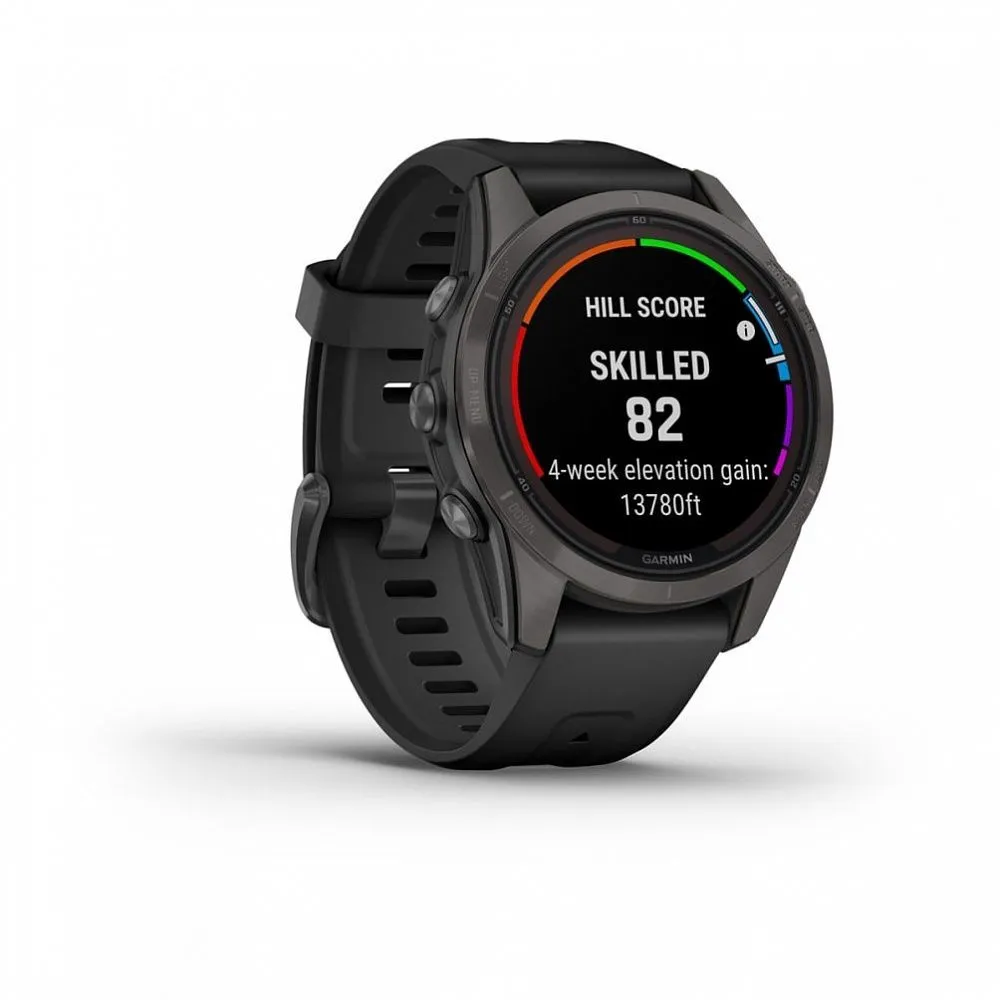 Часы Garmin Fenix 7S Pro - Sapphire Solar Carbon Gray DLC Titanium
