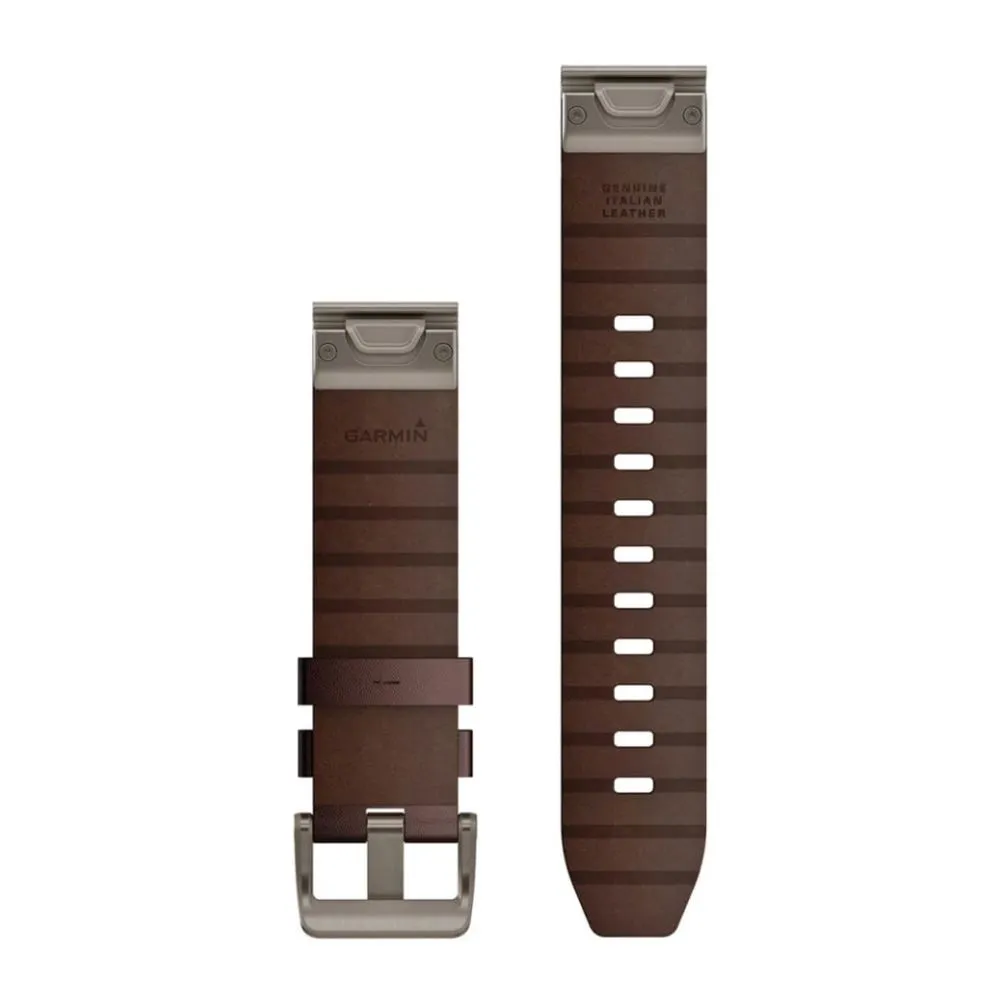 Ремешок Garmin Quickfit 22 Watch Band Oxford Brown Leather