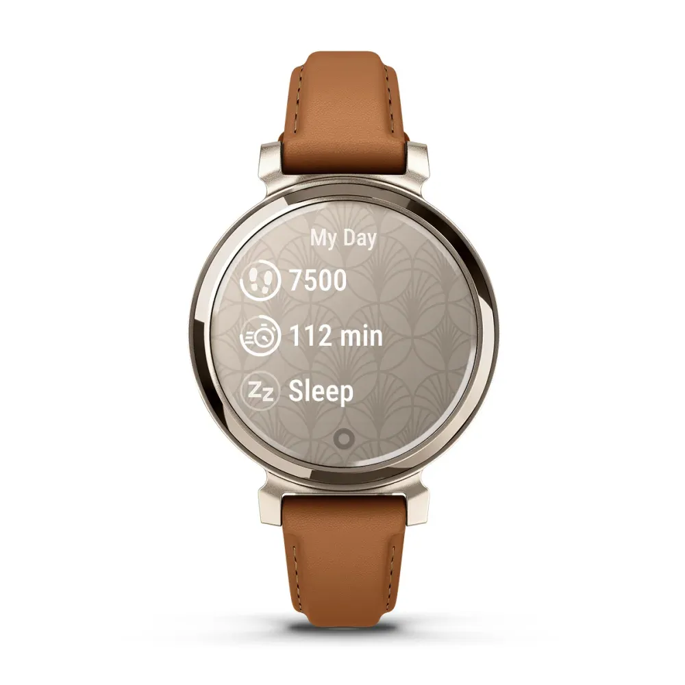 Часы Garmin Lily 2 Classic Cream Gold Tan Leather Band