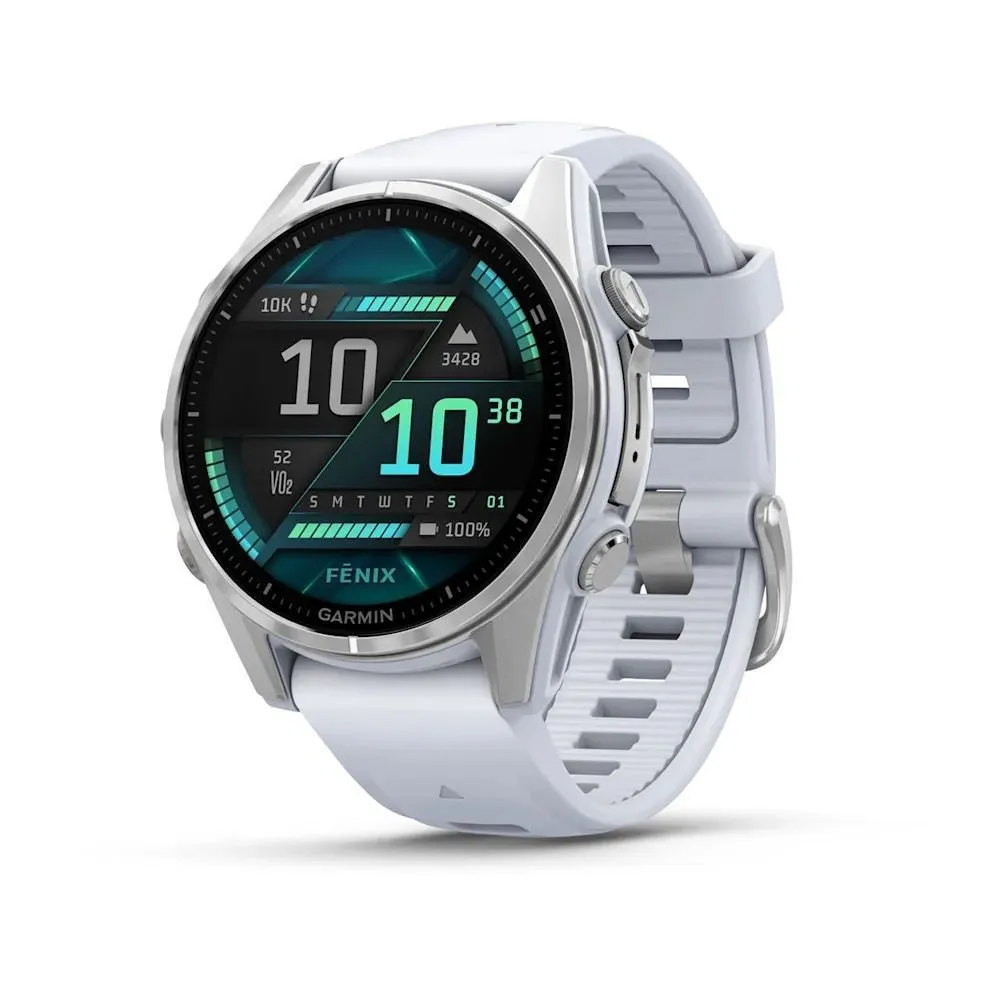 Часы Garmin Fenix 8 - 43 mm AMOLED Silver / Whitestone
